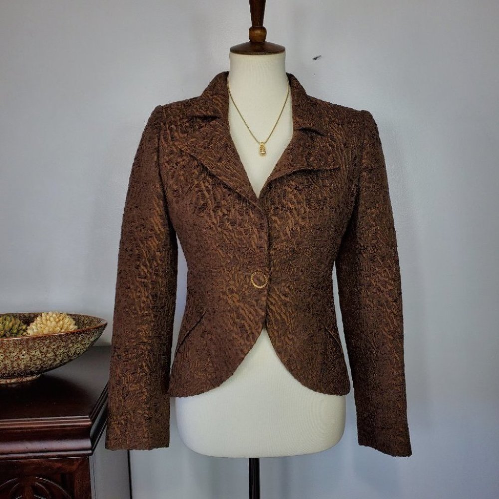 AMC Afrodite Mode Collection Beautiful Unique Blazer Size 5-5 1/2